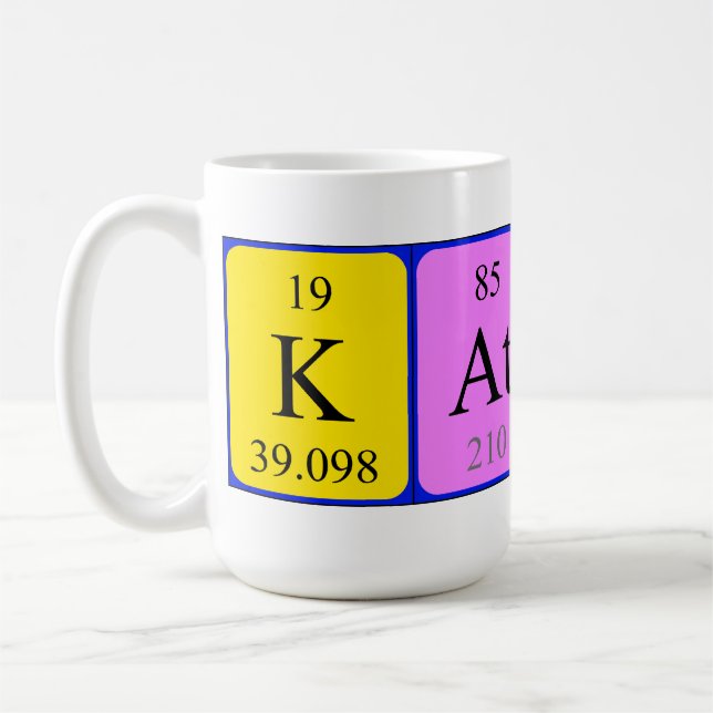 Kathy periodic table name mug (Left)