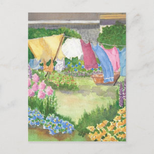Kathy's Laundry on Monhegan Island Maine Postcard