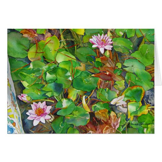 "Kathy's Waterlilies" Cards (Front Horizontal)