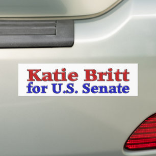 Katie Britt for Senate with red blue text Bumper Sticker