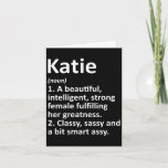 Katie Definition Personalized Name Funny Christmas Card