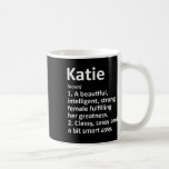 Katie Definition Personalized Name Funny Christmas Coffee Mug