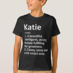 Katie Definition Personalized Name Funny Christmas T-Shirt
