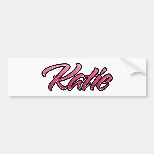 Katie faded pink Aufkleber Sticker (Front)