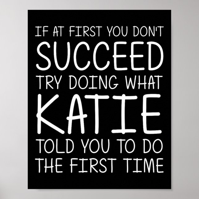 Katie Gift Name Personalized Birthday Funny Christ Poster (Front)