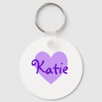 Katie In Purple Keychain by purplestuff at Zazzle