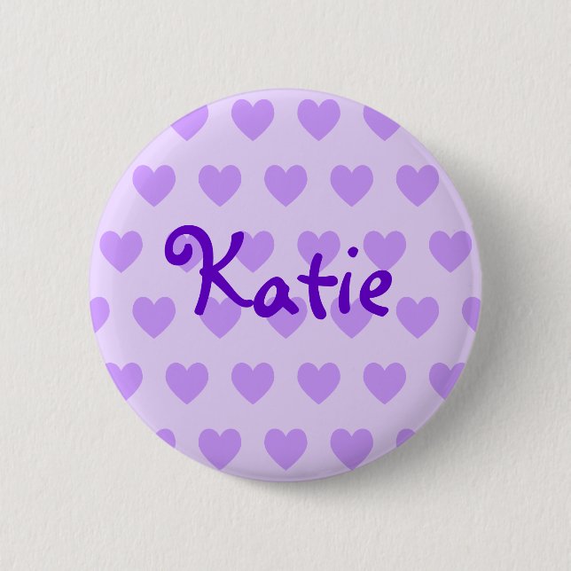 Katie in Purple Pinback Button (Front)