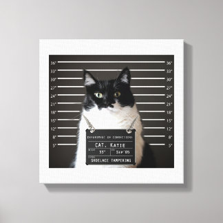 Katie Is...ACCUSED Mug Shot on Canvas Print