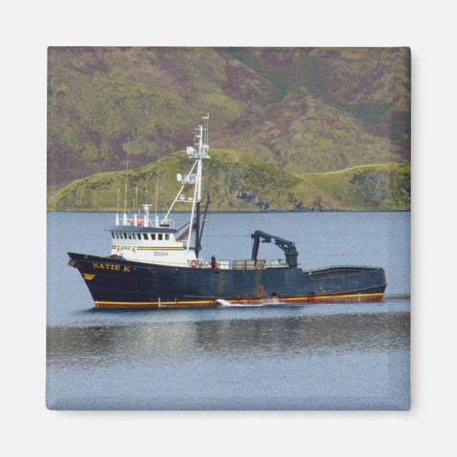 Katie K, Crab Boat in Dutch Harbor, Alaska Magnet (Front)