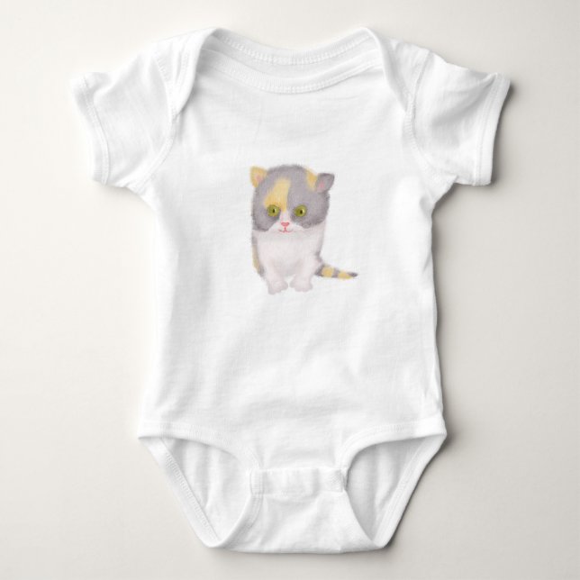 Katie kitten baby bodysuit (Front)