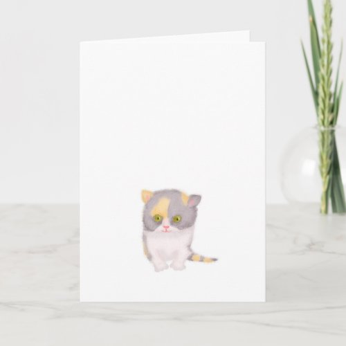 Katie kitten blank greetings card