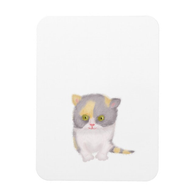 Katie kitten cute fridge magnet (Vertical)