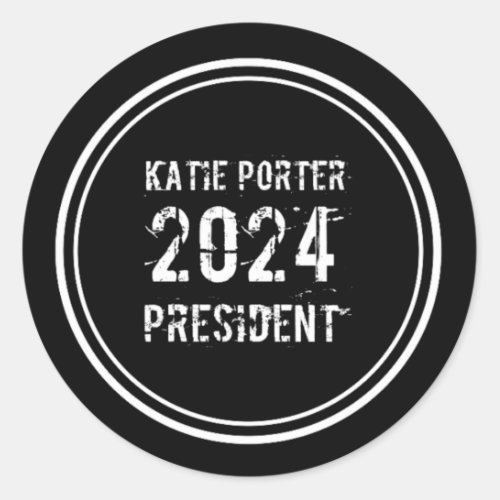 Katie Porter President 2024 Classic Round Sticker