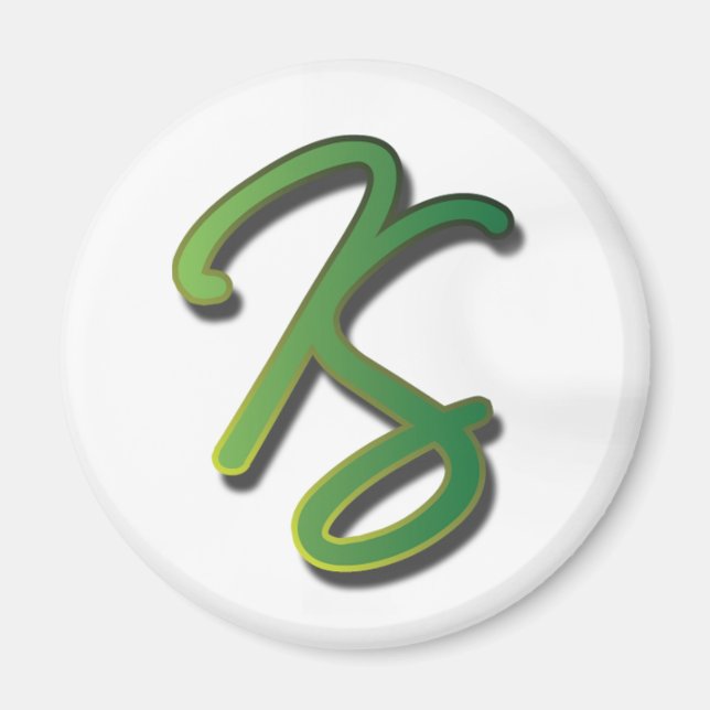 Katie Stodder - Round Magnet (white) (Front)