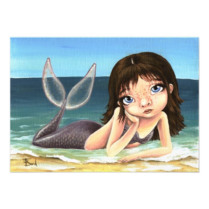 Mermaid Tail & Fish Invitation