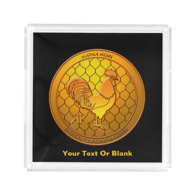 KatkaKoin Cryptocurrency ICO Acrylic Tray (Front)