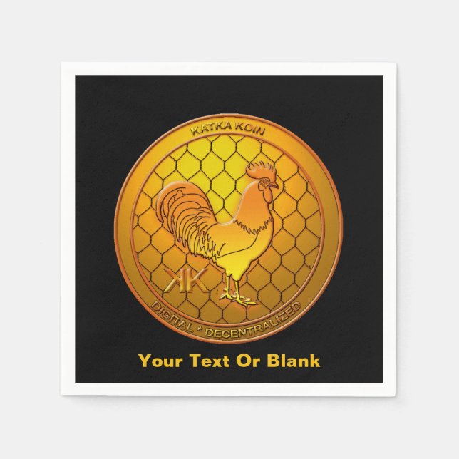 KatkaKoin Cryptocurrency ICO Napkins (Front)