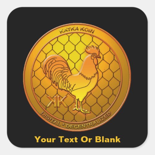 KatkaKoin Cryptocurrency ICO Square Sticker