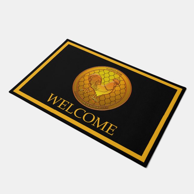 KatkaKoin Cryptocurrency ICO - Welcome Doormat (Angled)