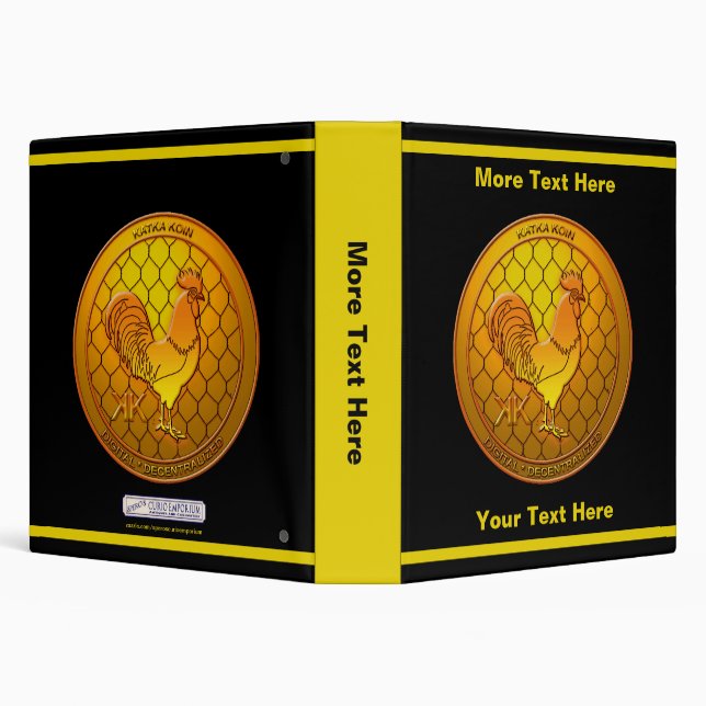KatkaKoin Poultry Cryptocurrency ICO 3 Ring Binder (Background)
