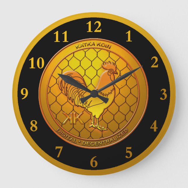 KatkaKoin Poultry Cryptocurrency ICO Large Clock (Front)