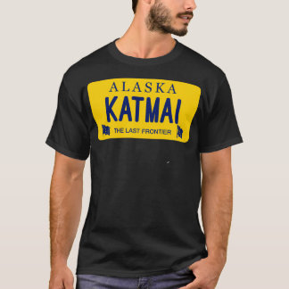 Katmai Alaska License Plate T-Shirt