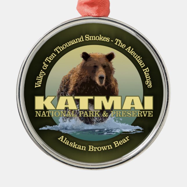 Katmai (Brown Bear) WT Metal Ornament (Front)