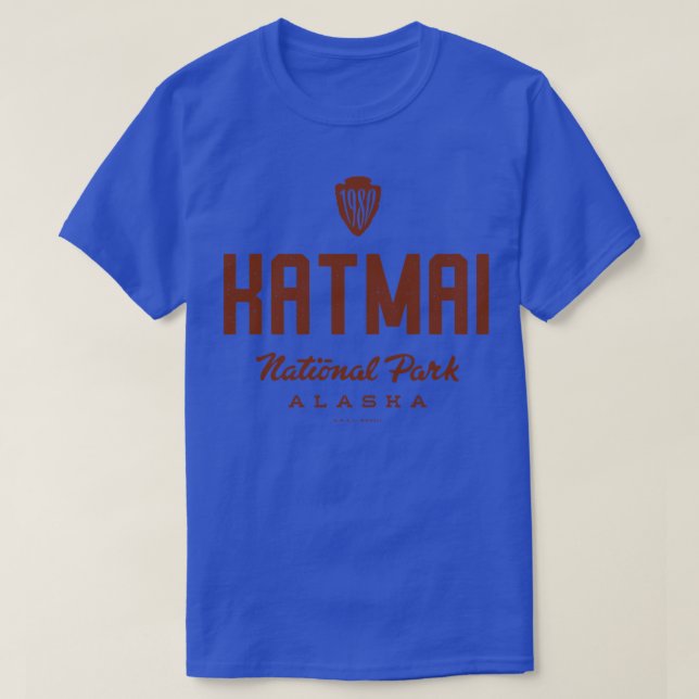 Katmai National Park 1980 Arrowhead Brown T-Shirt (Design Front)