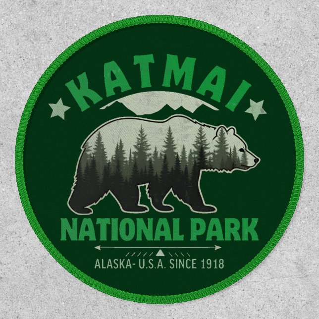 Katmai National Park Alaska Since 1918 Patch (Front)