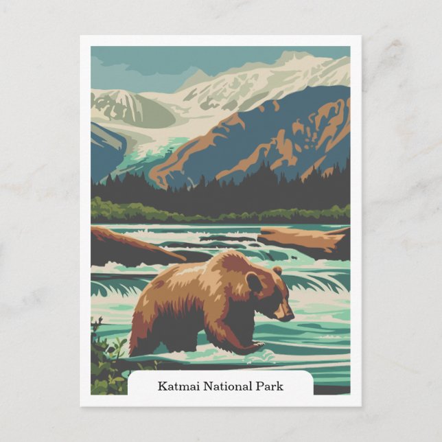 Katmai National Park, Alaska USA Postcard (Front)