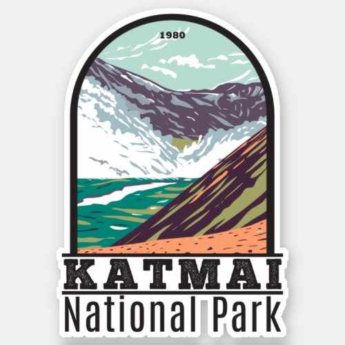 Katmai National Park Alaska Vintage Sticker