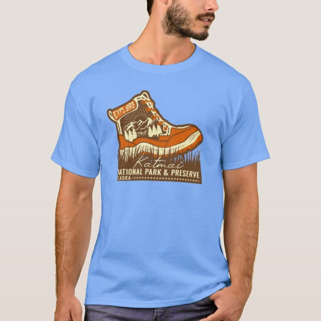 Katmai National Park And Preserve Alaska Brown And T-Shirt (Front)