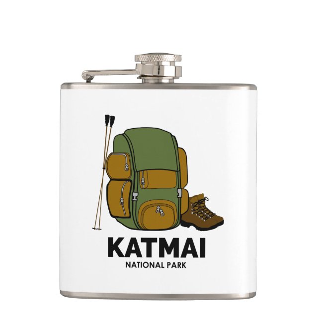 Katmai National Park Backpack Flask (Front)
