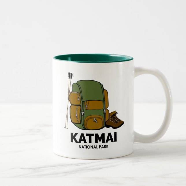 Katmai National Park Backpack Two-Tone Coffee Mug (Right)