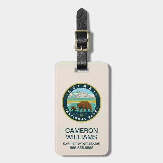 Katmai National Park Luggage Tag (Front Vertical)