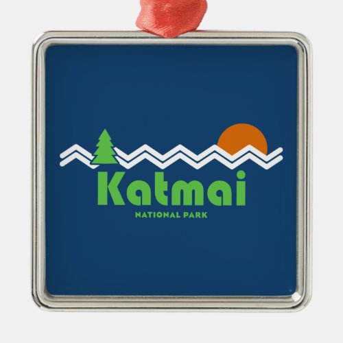 Katmai National Park Retro Metal Ornament