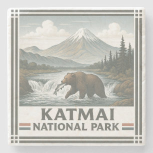 Katmai National Park Stone Coaster