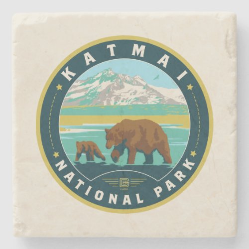 Katmai National Park Stone Coaster