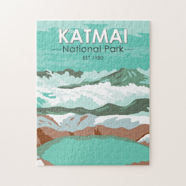Katmai National Park Summit Crater Lake Alaska   Jigsaw Puzzle (Vertical)