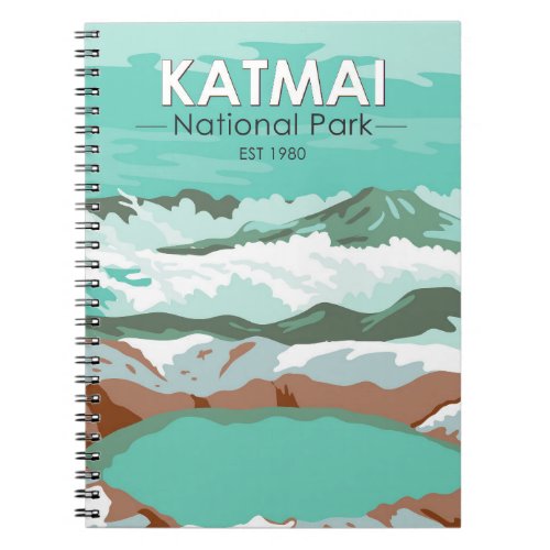 Katmai National Park Summit Crater Lake Alaska  Notebook