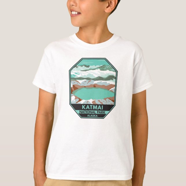 Katmai National Park Summit Crater Lake Alaska T-S T-Shirt (Front)