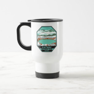 Katmai National Park Summit Crater Lake Alaska Travel Mug