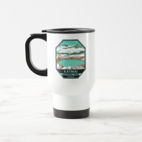 Katmai National Park Summit Crater Lake Alaska  Travel Mug