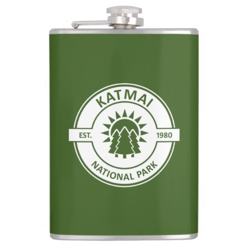 Katmai National Park Sun Trees Flask
