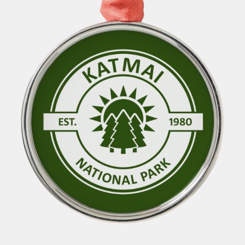 Katmai National Park Sun Trees Metal Ornament