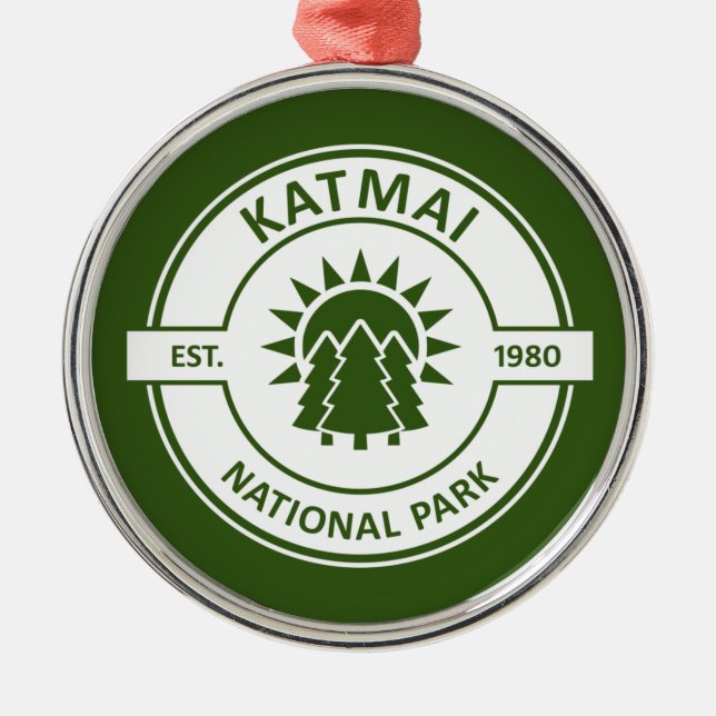 Katmai National Park Sun Trees Metal Ornament (Front)