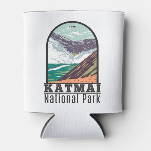Katmai National Park Ten Thousand Smokes Vintage Can Cooler