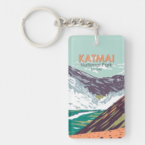 Katmai National Park Ten Thousand Smokes Vintage Keychain