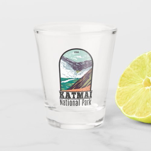Katmai National Park Ten Thousand Smokes Vintage Shot Glass