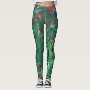 Katmandu 1 Wild Abstract Busy Green Leggings